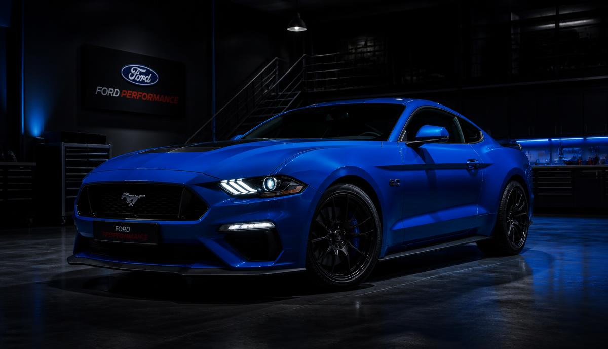 A Ford Performance build on the lift